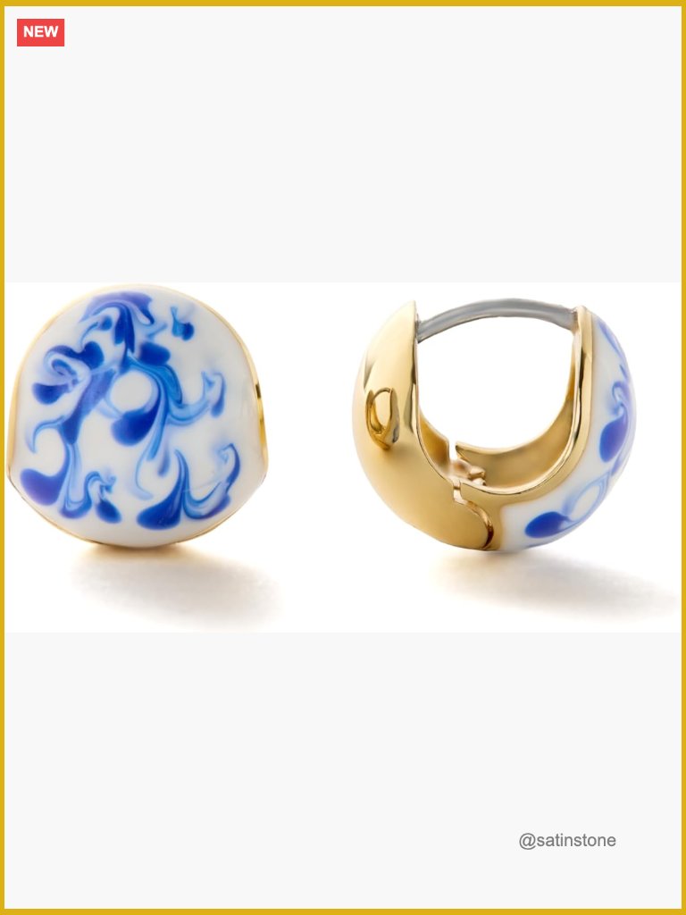 Sphere Hoop Earrings - 14k Gold Plated, Hypoallergenic Huggie Hoops